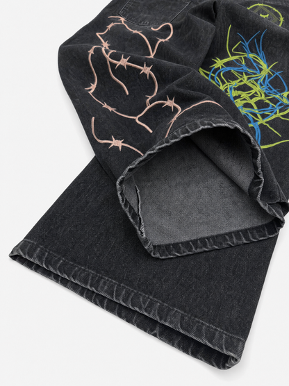ONE EMBROIDERED BAGGY